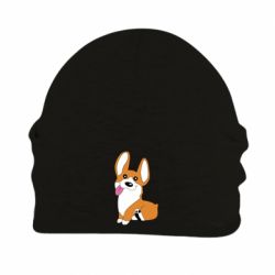 Шапка флисовая Веселый корги - PrintSalon