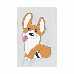Полотенце с принтом Веселый корги - PrintSalon