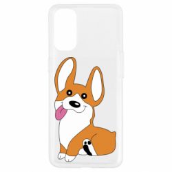 Чехол для Oppo Reno 4 Веселый корги - PrintSalon