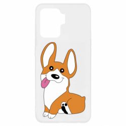 Чехол для Oppo Reno 5 Lite Веселый корги - PrintSalon