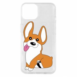 Чехол для iPhone 14 Веселый корги