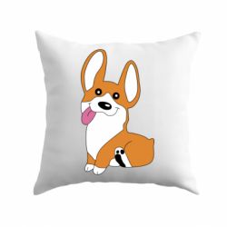 Подушка Веселый корги - PrintSalon