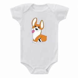 Детский бодик Веселый корги - PrintSalon