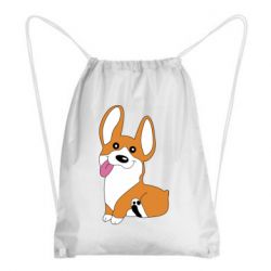 Рюкзак-мешок Веселый корги - PrintSalon