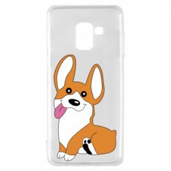 Чехол для Samsung A8 2018 Веселый корги - PrintSalon