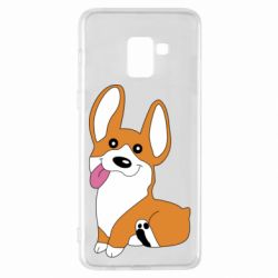 Чехол для Samsung A8+ 2018 Веселый корги - PrintSalon