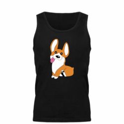 Мужская майка Веселый корги - PrintSalon