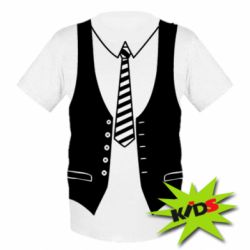 Детская 3D футболка Vest and tie