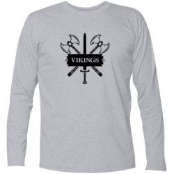 Футболка з довгим рукавом Вікінги меч - PrintSalon