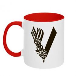 Чашка двухцветная 320ml Викинги - PrintSalon
