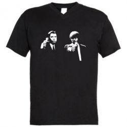 Мужская футболка  с V-образным вырезом Vincent and Jules - PrintSalon