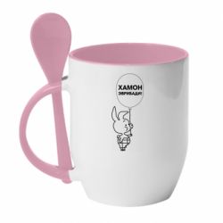 Чашка с ложкой Винни хамон эврибади - PrintSalon