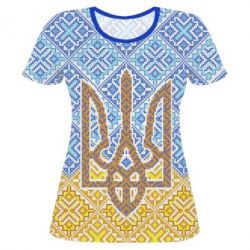 Женская футболка 3D Вишиванка с гербом