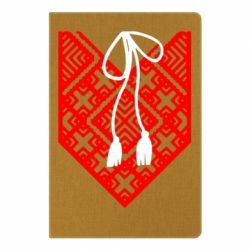 Блокнот с принто Вишиванка з зав'язкою - PrintSalon