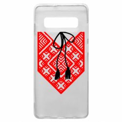 Чехол для Samsung S10+ Вишиванка з зав'язкою - PrintSalon