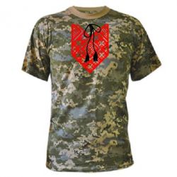 Камуфляжная футболка Вишиванка з зав'язкою - PrintSalon
