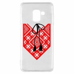 Чехол для Samsung A8 2018 Вишиванка з зав'язкою