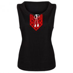 Женская майка Вишиванка з зав'язкою - PrintSalon