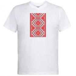 Мужская футболка  с V-образным вырезом Вишиванка - PrintSalon