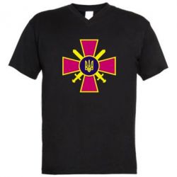 Мужская футболка  с V-образным вырезом Військо України - PrintSalon