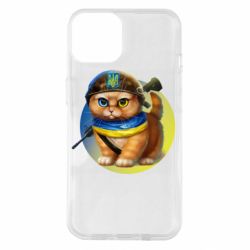 Чехол для iPhone 14 Военный котик