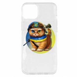 Чехол для iPhone 14 Plus Военный котик - PrintSalon