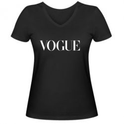 Женская футболка с V-образным вырезом Vogue - PrintSalon