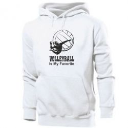 Мужское худи Волейбол Is my favorite