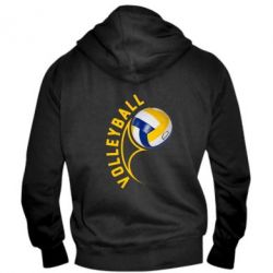 Мужское худи на молнии Волейбол - PrintSalon