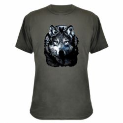 Камуфляжная футболка Волк гравюра - PrintSalon