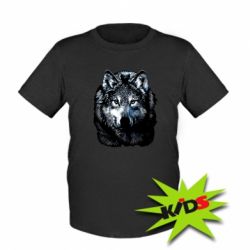 Детская футболка Волк гравюра - PrintSalon