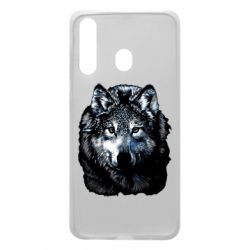 Чехол для Samsung A60 Волк гравюра - PrintSalon