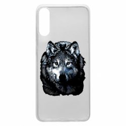 Чехол для Samsung A70 Волк гравюра - PrintSalon