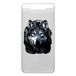 Чехол для Samsung A80 Волк гравюра - PrintSalon