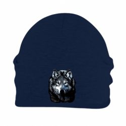 Шапка флисовая Волк гравюра - PrintSalon