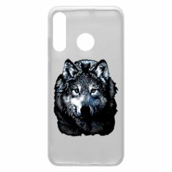 Чехол для Huawei P30 Lite Волк гравюра - PrintSalon