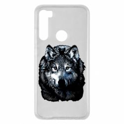Чехол для Xiaomi Redmi Note 8 Волк гравюра - PrintSalon
