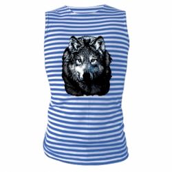 Майка-тельняшка Волк гравюра - PrintSalon