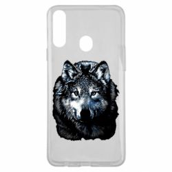 Чехол для Samsung A20s Волк гравюра - PrintSalon