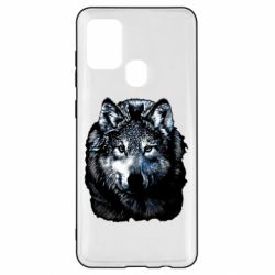 Чехол для Samsung A21s Волк гравюра