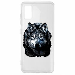 Чехол для Samsung A41 Волк гравюра - PrintSalon