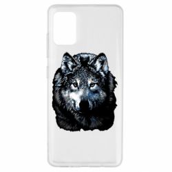 Чехол для Samsung A51 Волк гравюра - PrintSalon
