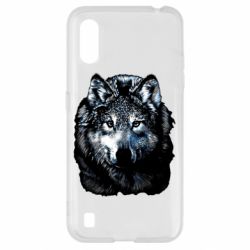 Чехол для Samsung A01/M01 Волк гравюра - PrintSalon
