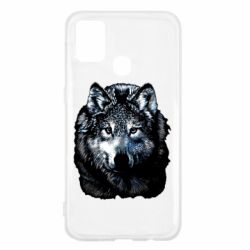 Чехол для Samsung M31 Волк гравюра - PrintSalon