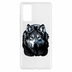 Чехол для Samsung S20 FE Волк гравюра - PrintSalon