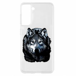 Чехол для Samsung S21 Волк гравюра - PrintSalon