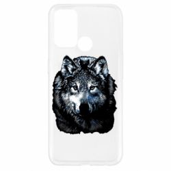 Чехол для Oppo A52/A72/A92 Волк гравюра - PrintSalon