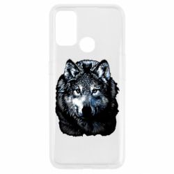 Чехол для Oppo A53/A32/A33 Волк гравюра - PrintSalon