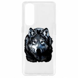 Чехол для Oppo Reno 4 Pro Волк гравюра - PrintSalon