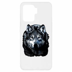 Чехол для Oppo Reno 5 Lite Волк гравюра - PrintSalon